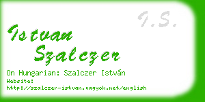 istvan szalczer business card